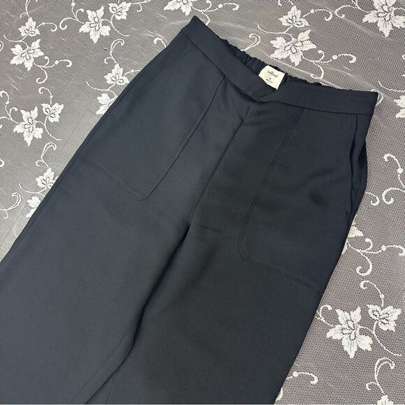 Aritzia Wilfred Boissier Wide Leg Crop Pant In Black Sz Medium - Picture 7 of 13